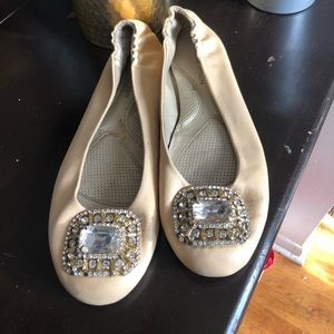 Beige Adrienne Vittadini Ballet Flats